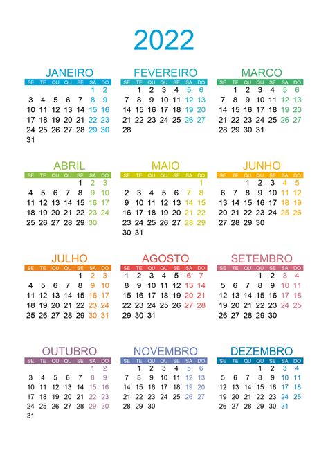 calendário anual 2022